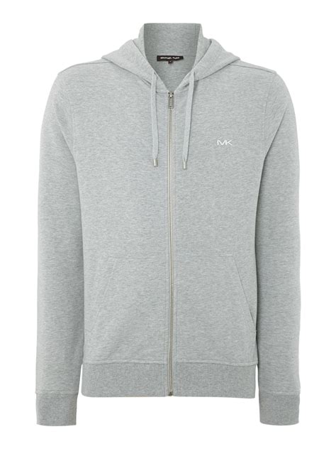 michael kors zip up hoodie mens|Michael Kors gray hoodies.